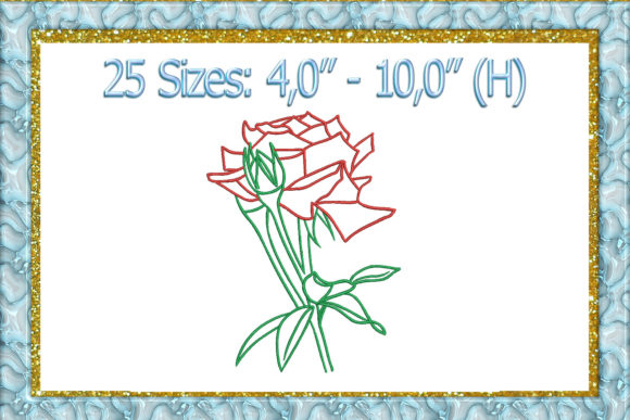 Review: Rose Outline Embroidery Design