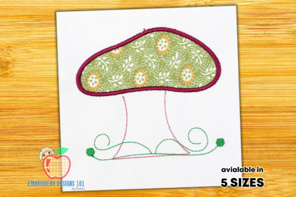 The Mushroom with the Designs Applique